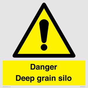 Danger Deep grain silo